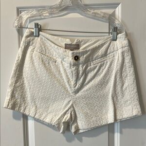 Banana Republic High Waist Cream Textured Shorts